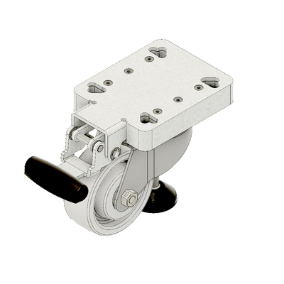 MODULAR SOLUTIONS ALUMINUM CASTER&lt;br&gt;100MM SWIVEL PLATE W/LIFT FOOT